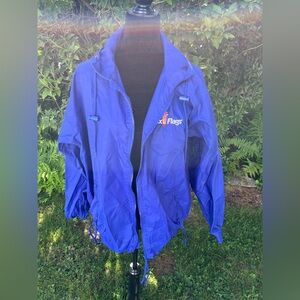 Six Flags Blue Windbreaker Jacket for Women